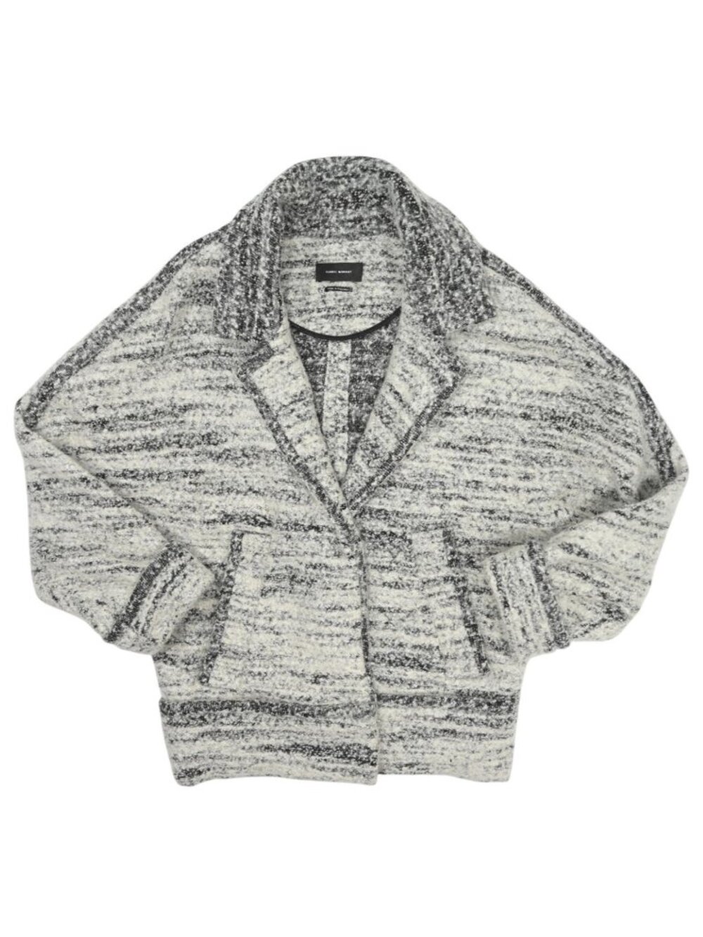 Isabel Marant Ioline Boiled Wool Cardigan in Grey